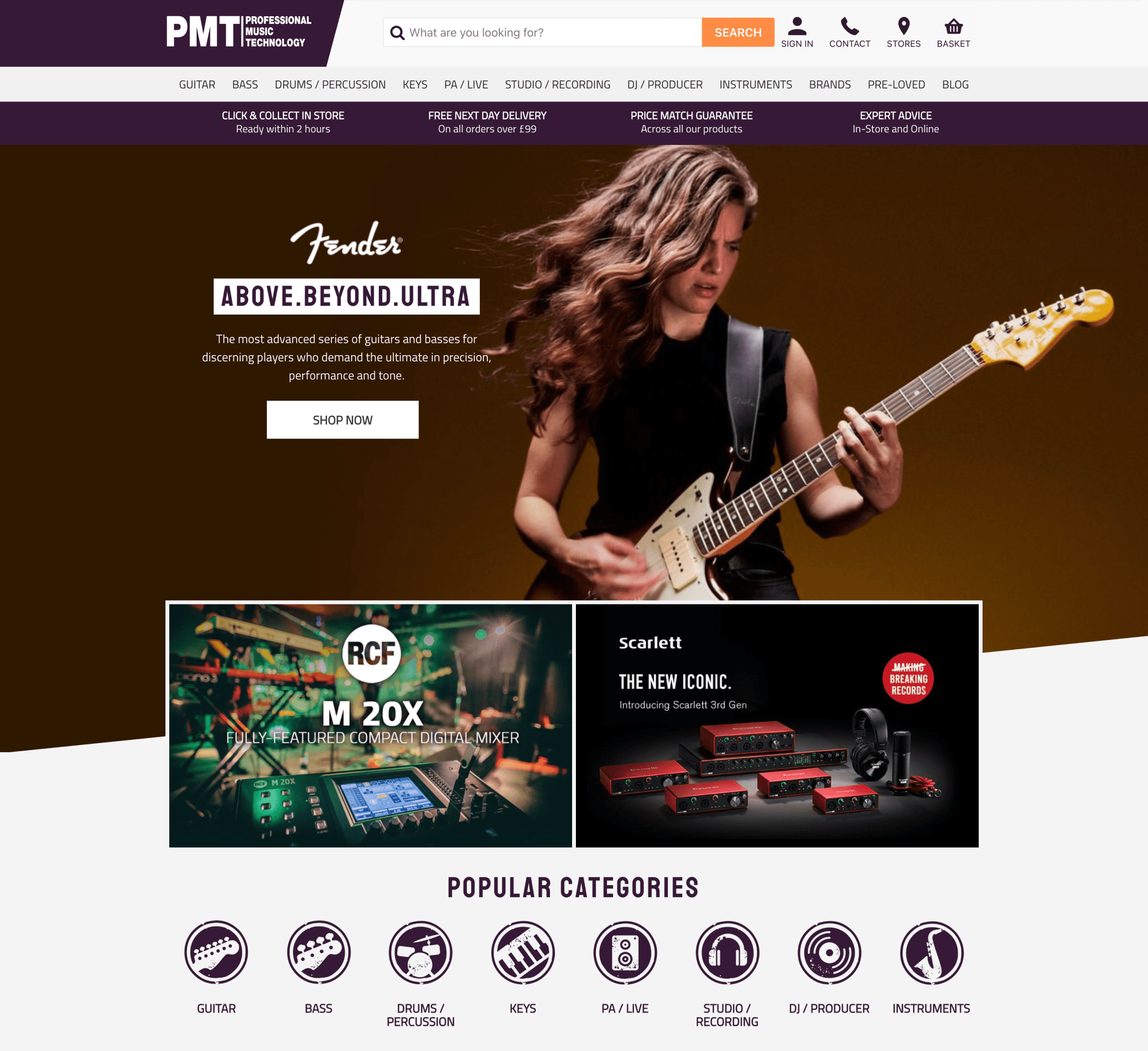 A screenshot of a product page on professionalmusictechnology.com